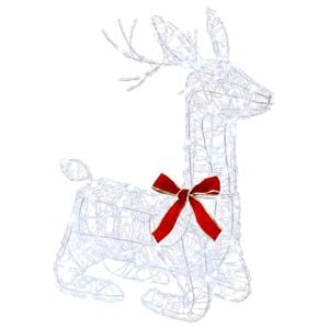 vidaXL 3D jouluporo LOVIISA 140 LEDi&auml; Kylm&auml; valkoinen 55 x 22 x 63 cm