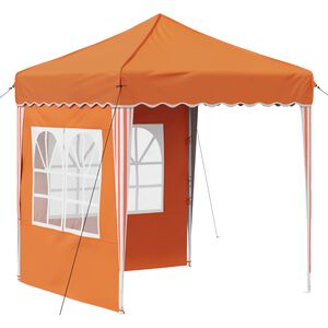 vidaXL Pop-up Juhlateltta 195 x 195 x 245 cm Oranssi Oxford-kangas