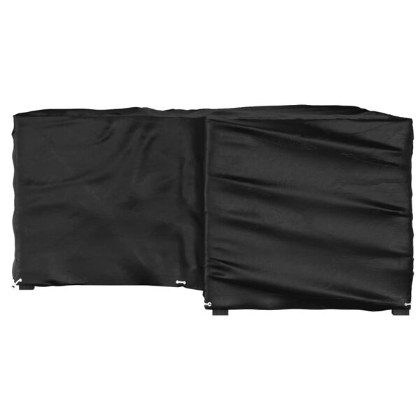 vidaXL Puutarhakalustesuoja L-muoto 12 purjerengasta 185x185x90 cm