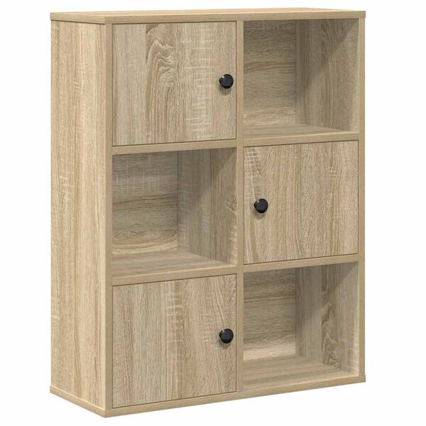 vidaXL Kirjahylly Sonoma Oak 60x24x76,5 cm Engineered Wood
