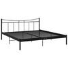 vidaXL Sängynrunko musta metalli 180x200 cm