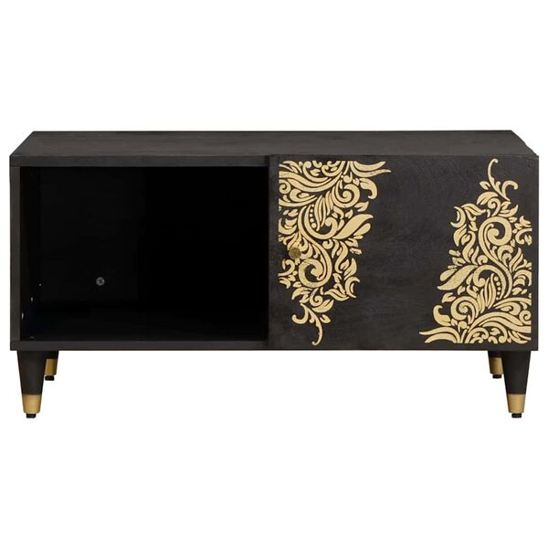 vidaXL Sohvapöytä Musta 80 x 50 x 40 cm Kiinteä mango puu