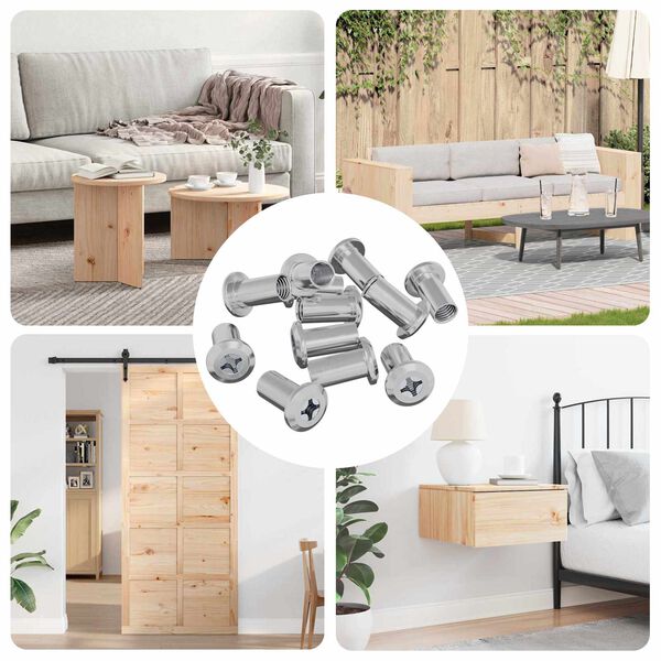 vidaXL Lukituspultti 2857 pcs Nikkeli Ter&auml;s