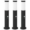 vidaXL Pollarivalot sensorilla 3 kpl 50 cm ruostumaton ter&auml;s IP44