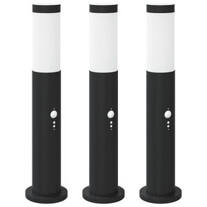 vidaXL Pollarivalot sensorilla 3 kpl 50 cm ruostumaton ter&auml;s IP44