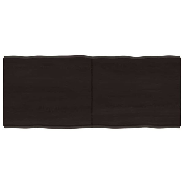 vidaXL P&ouml;yt&auml;levy ruskea 120x50x(2-6)cm k&auml;sitelty t&auml;ystammi el&auml;v&auml; reuna