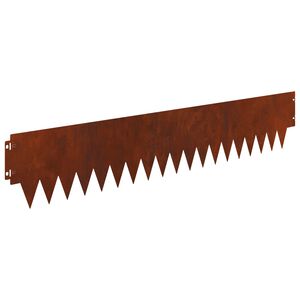 vidaXL Nurmireunus 10 kpl 103 x 20 cm Ter&auml;s Ruosteinen