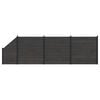 vidaXL Aidat Setti 4 kpl 619 x 186 cm WPC ja alumiini Musta