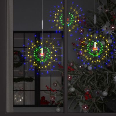 vidaXL Joulun ilotulitusulkovalo 2 kpl monivärinen 20 cm 280 LED-valoa