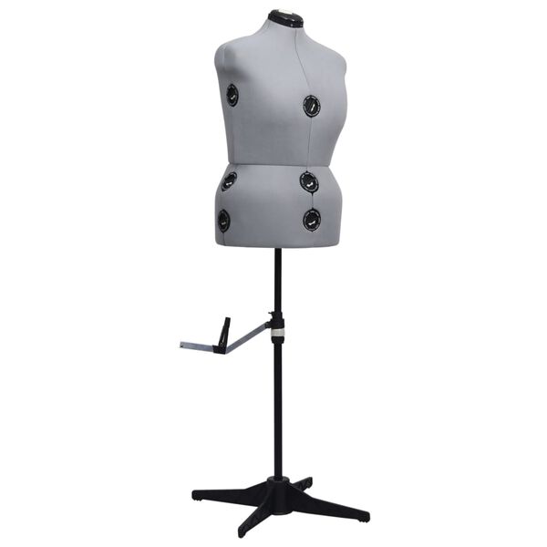 vidaXL Säädettävä mallinukke nainen harmaa L koko 44-50