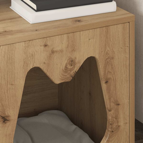 vidaXL Kissatalo Taidekoivu 42,5 x 40 x 53,5 cm Tekninen puu