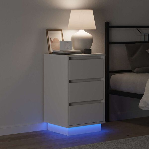 vidaXL Y&ouml;p&ouml;yt&auml;kaappi Valkoinen 39 x 34,5 x 65 cm Tekninen puu