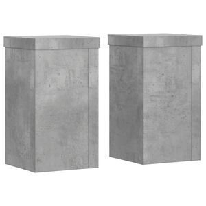vidaXL Kasvitelineet 2 kpl betoninharmaa 10x10x18 cm tekninen puu