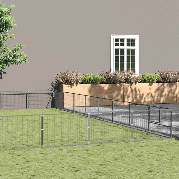 vidaXL Koiranh&auml;kki hopea 80 m&sup2; ter&auml;s