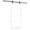 vidaXL Liukuovi Valkoinen 93 x 202 cm T&auml;ysi m&auml;nty ja lasi