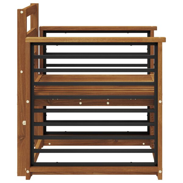 vidaXL Ulkosohvakokoelma Luonnollinen 71 x 63 x 73 cm Tihe&auml; akasiapuu