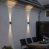 KONSTSMIDE LED-sein&auml;valaisin Chieri 2x6 W antrasiitti