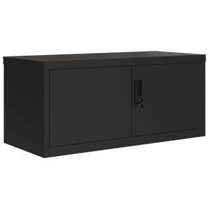 vidaXL Arkistokaappi musta 90x40x40 cm ter&auml;s