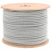 vidaXL Bungee Kuminauhat 10 mm Musta ja Valkoinen PP ja kumi
