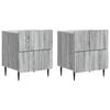 vidaXL Y&ouml;p&ouml;yt&auml;kaappi 2 pcs Harmaa sonoma 43 x 34,5 x 49,5 cm