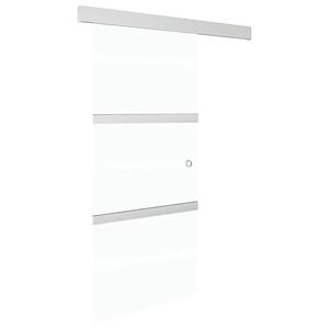 vidaXL Liukuovi ESG-lasi ja alumiini 90x212 cm hopea