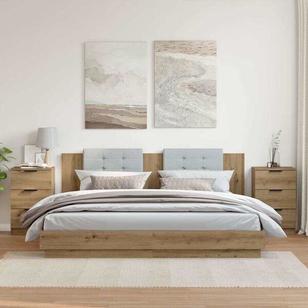 vidaXL Y&ouml;p&ouml;yd&auml;t 2 kpl artesaani tammi 40x36x65 cm tekninen puu