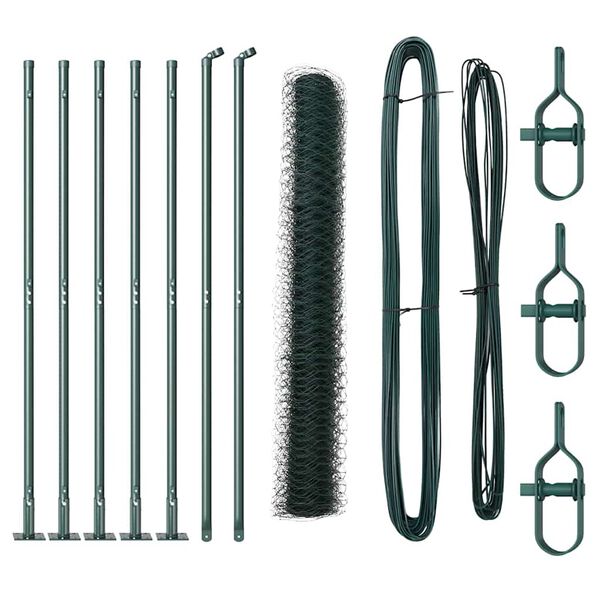 vidaXL Aitalatu Vihre&auml; 10 x 0,8 m (50 mm verkko) Ter&auml;st&auml; ja PVC:t&auml;