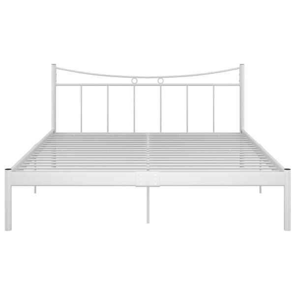 vidaXL S&auml;ngynrunko valkoinen metalli 160x200 cm