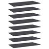 vidaXL Kirjahyllytasot 8 kpl harmaa 80x20x1,5 cm lastulevy
