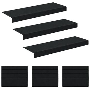 vidaXL Porrasmatot 15 kpl 65 x 21 x 4 cm Tummanharmaa Polyesteri