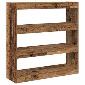 vidaXL Kirjahylly 3 tasoa 100 x 30 x 103 cm Tekninen puu Vanha puu