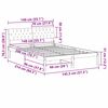 vidaXL Sängyn Runko päätyllä Ruskea ja taupe 140 x 200 cm Täysi mänty