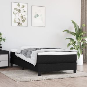 vidaXL Taskujousipatja Keskikova Musta 80x200x20 cm Kankainen