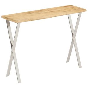 vidaXL Konsolip&ouml;yt&auml; el&auml;vill&auml; reunoilla 105x33x76 cm t&auml;ysi mangopuu