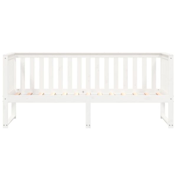 vidaXL Vuodesohva ilman patjaa valkoinen 80x200 cm t&auml;ysi m&auml;nty