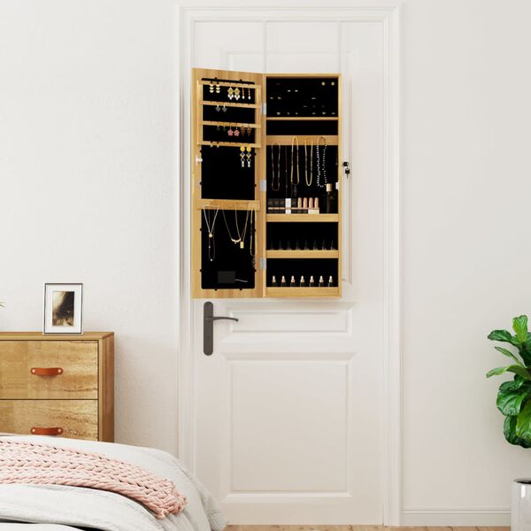 vidaXL Peilikorukaappi LED-valoilla seinälle asennettava