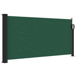 vidaXL Sis&auml;&auml;nvedett&auml;v&auml; sivumarkiisi tummanvihre&auml; 100x300 cm
