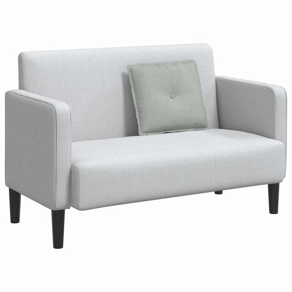 vidaXL Selkätyyny Vaaleanharmaa 50 x 45 cm Korduroikangas