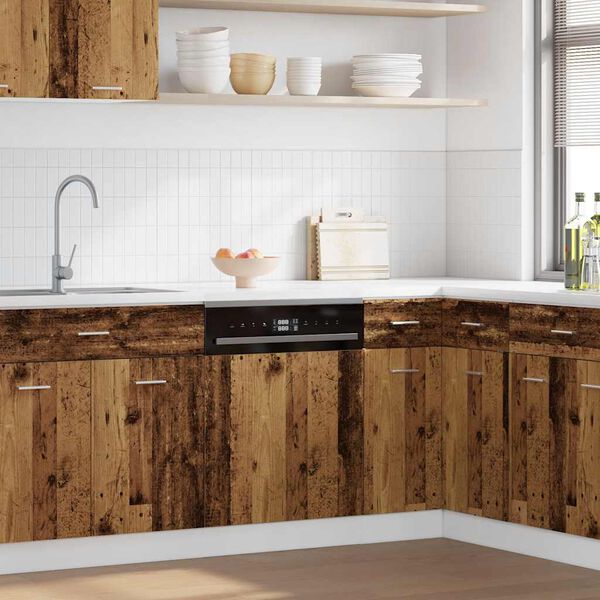 vidaXL Astianpesukoneen paneeli "Lyon" vanha puu 45x3x67 cm tekninen puu