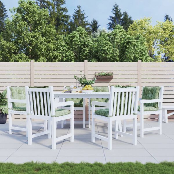 vidaXL Matalaselk&auml;isen tuolin tyynyt 6 kpl lehtikuvio kangas