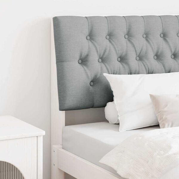 vidaXL Verhoiltu s&auml;ngynp&auml;&auml;ty Vaaleanharmaa 100 cm Massiivinen m&auml;nty