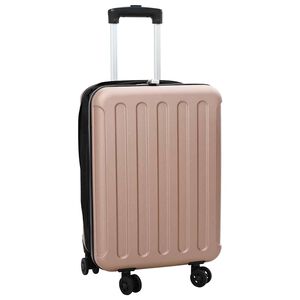 vidaXL Matkalaukku lukkoon Ruusukulta 34 x 23 x 55.5 cm ABS-muovi