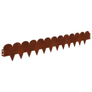 vidaXL Nurmireunus 30 kpl 103 x 15 cm Ter&auml;s Ruosteinen