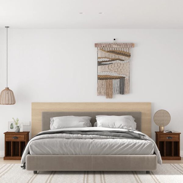 vidaXL Y&ouml;p&ouml;yd&auml;t 2 kpl ruskea tammi 43x36x50 cm