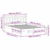 vidaXL S&auml;ngyn runko Ruskea 4FT6 Double Massiivinen m&auml;nty