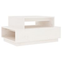 vidaXL Sohvapöytä valkoinen 80x55x40,5 cm täysi mänty