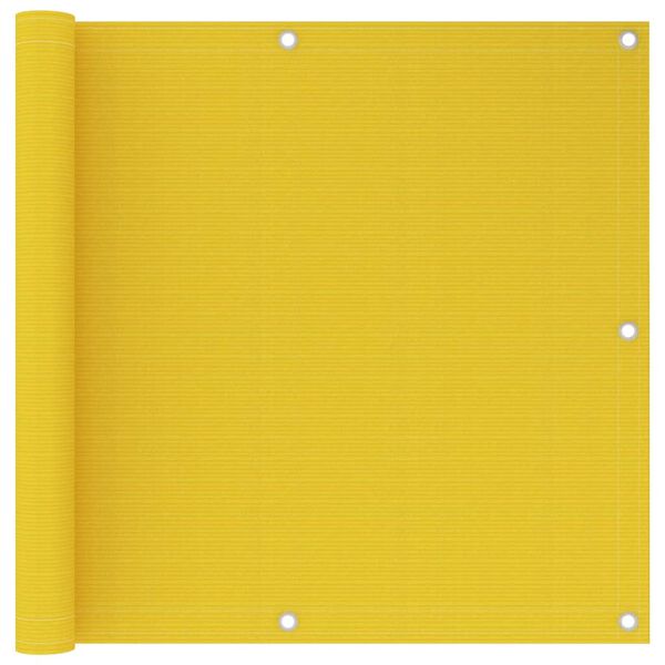 vidaXL Parvekkeen suoja keltainen 90x600 cm HDPE