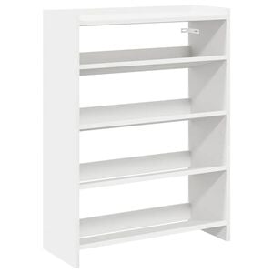 vidaXL Kenk&auml;teline valkoinen 60x25x81 cm tekninen puu