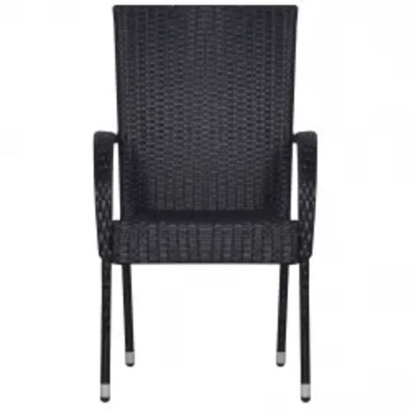 vidaXL 5-osainen Puutarhan ruokailuryhmä musta