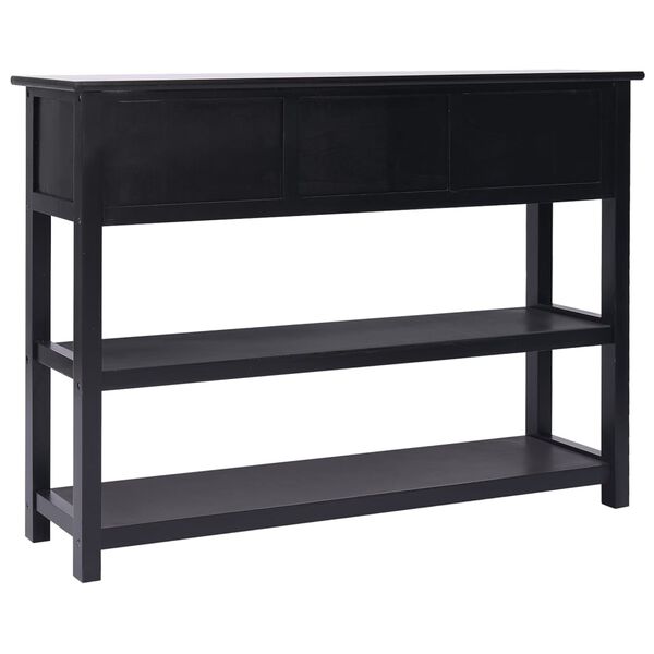 vidaXL Senkki musta 108x30x76 cm t&auml;ysi keisaripuu